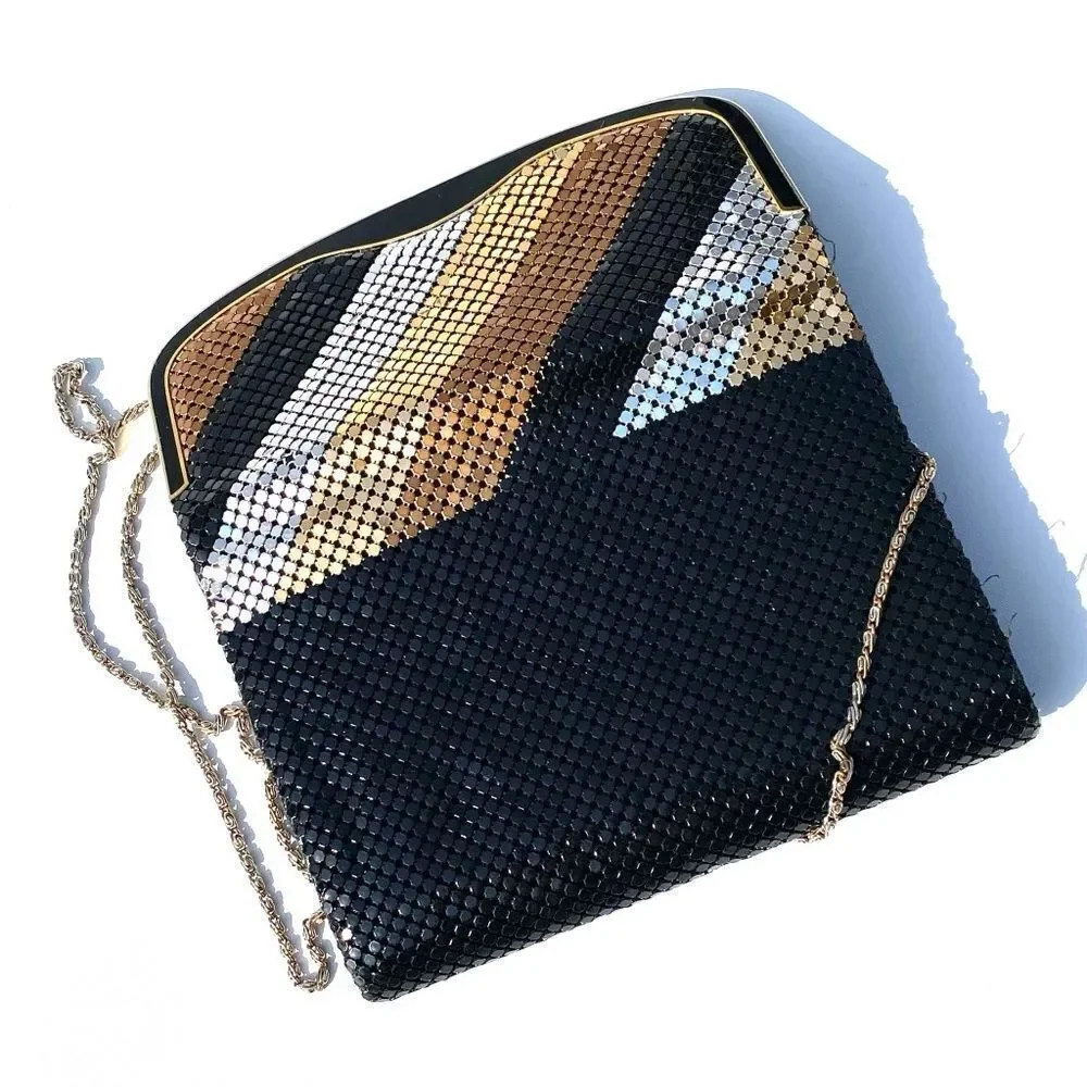 Vintage 80s Metal Mesh Cocktail Bag in Wonderful Condition